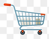 PNG Grocery shopping cart icon illustration sticker transparent background