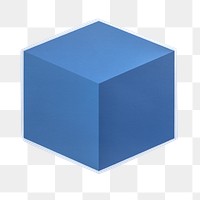 PNG 3D cube box icon  transparent background