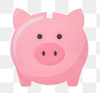 PNG Piggy bank sticker transparent background