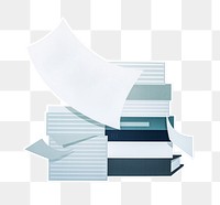 Book stack png sticker, transparent background