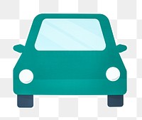 Green car png icon illustration sticker, transparent background