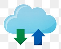 PNG Cloud computing illustration icon  sticker transparent background