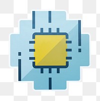 PNG microchips icon illustration sticker transparent background