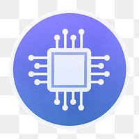 PNG motherboard icon  sticker transparent background