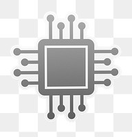 PNG motherboard icon sticker transparent background