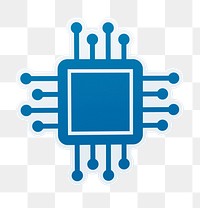 PNG motherboard icon sticker transparent background