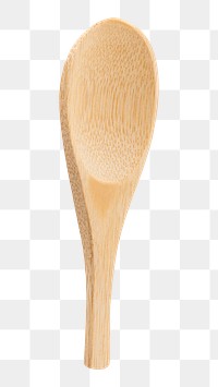 Natural wooden spoon png,  transparent background