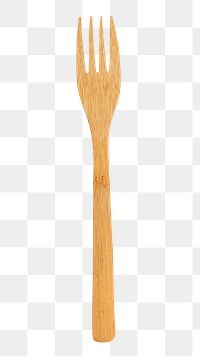 PNG Wooden fork, collage element, transparent background
