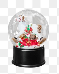 PNG snow globe, collage element, transparent background