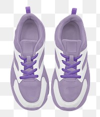 Purple sneakers png shoes, transparent background