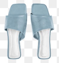 Blue sandals png shoes, transparent background