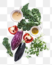 Raw vegetables png, healthy food, transparent background