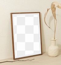 Photo frame png mockup , minimal home decor, transparent design