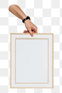 Wooden png picture frame, transparent background