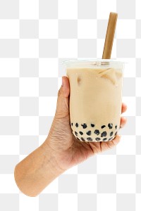 PNG boba tea, collage element, transparent background