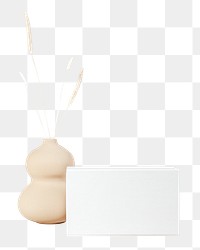 Png minimal white box, isolated image, transparent background