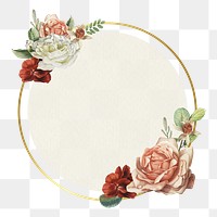Aesthetic rose png badge, transparent background