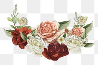 Rose flower png, transparent background