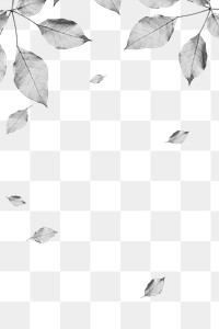 Leaf border png element, transparent background