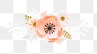 Flower png element, transparent background