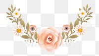 Flower png element, transparent background