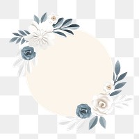 Flower frame png element, transparent background