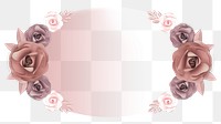 Rose frame png element, transparent background