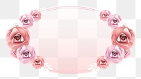 Rose frame png element, transparent background