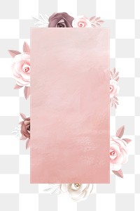 Rose frame png element, transparent background