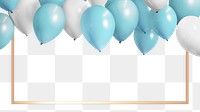 Balloon frame png element, transparent background