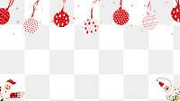 Christmas border png element, transparent background