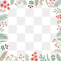 Christmas png border, transparent background