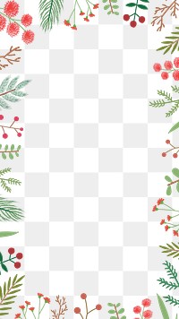 Christmas png border, transparent background