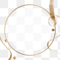 Gold frame png element, transparent background