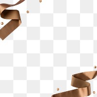 Ribbon border png element, transparent background