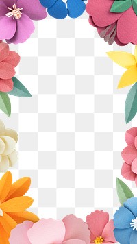 Flower frame png element, transparent background