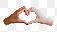 Heart hands png on transparent background