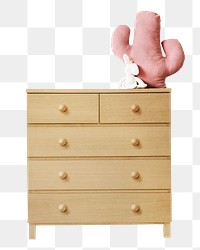 Wooden cupboard png sticker, transparent background