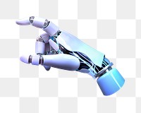 PNG Robot hand, collage element, transparent background