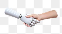 PNG Robot png handshake human, collage element, transparent background