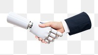 PNG Robot png handshake human, collage element, transparent background