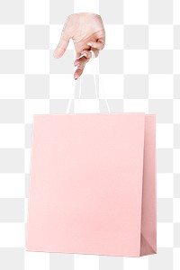 PNG paper shopping bag, collage element, transparent background