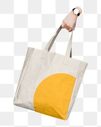 PNG tote bag, collage element, transparent background