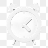 Alarm clock png element, 3d clipart, business graphic on transparent background