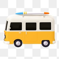 Van png sticker, transport 3D cartoon transparent background