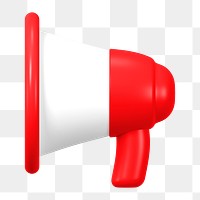 Pink megaphone png sticker, 3D rendering, digital marketing graphic