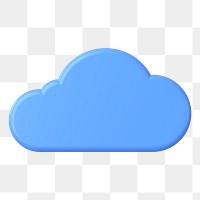 3D png cloud computing clipart, technology graphic on transparent background