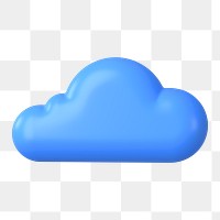 Cloud networking png clipart, 3D rendering graphic on transparent background