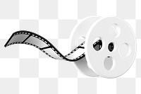 Film reels 3D png clipart, blue design