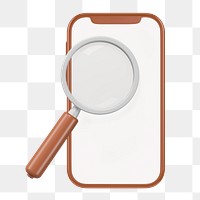 Magnifying glass png clipart, online search graphic